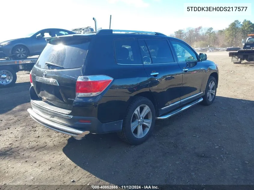 2013 Toyota Highlander Limited V6 VIN: 5TDDK3EH0DS217577 Lot: 40852885