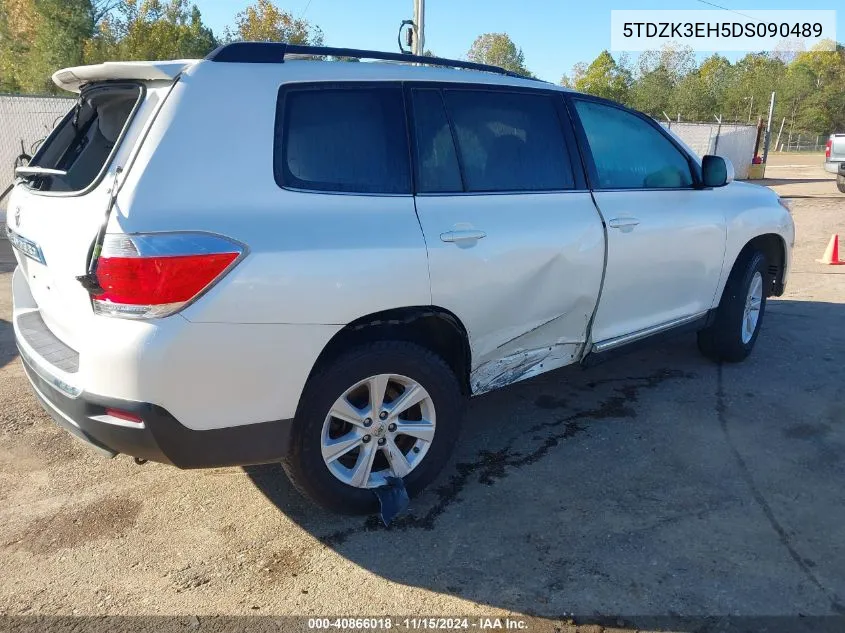 2013 Toyota Highlander Se V6 VIN: 5TDZK3EH5DS090489 Lot: 40866018