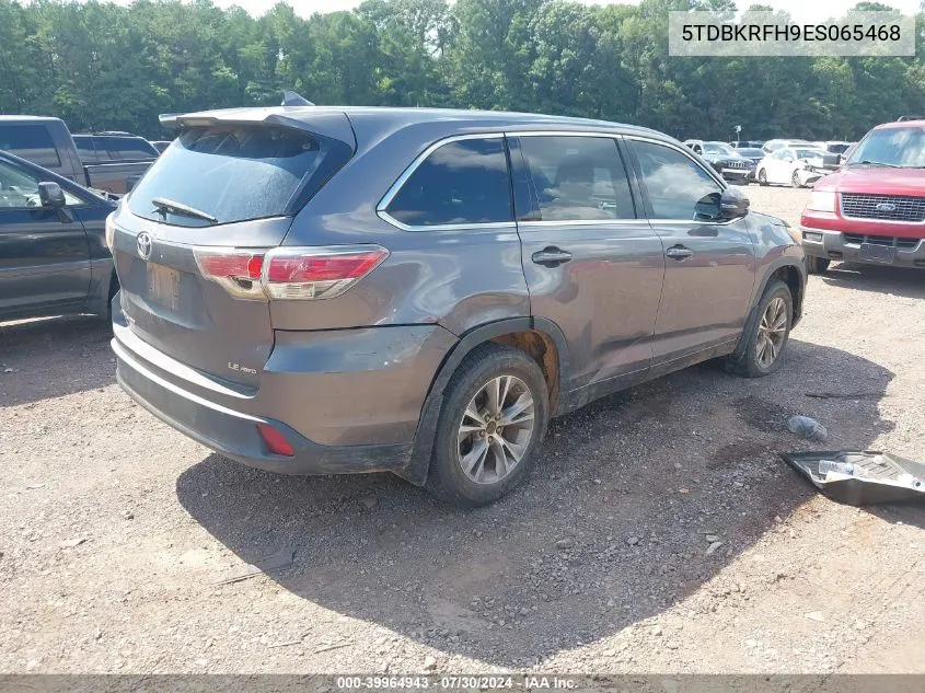 5TDBKRFH9ES065468 2014 Toyota Highlander Le Plus V6