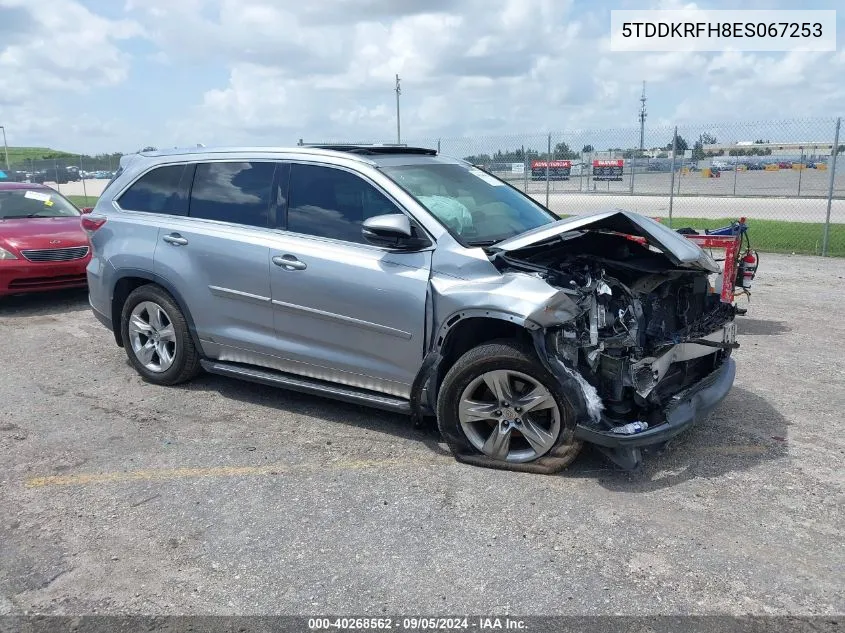 5TDDKRFH8ES067253 2014 Toyota Highlander Limited Platinum V6