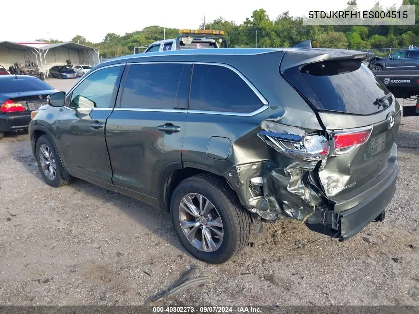 5TDJKRFH1ES004515 2014 Toyota Highlander Xle