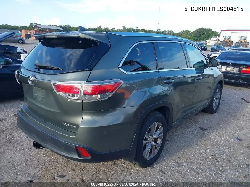 5TDJKRFH1ES004515 2014 Toyota Highlander Xle