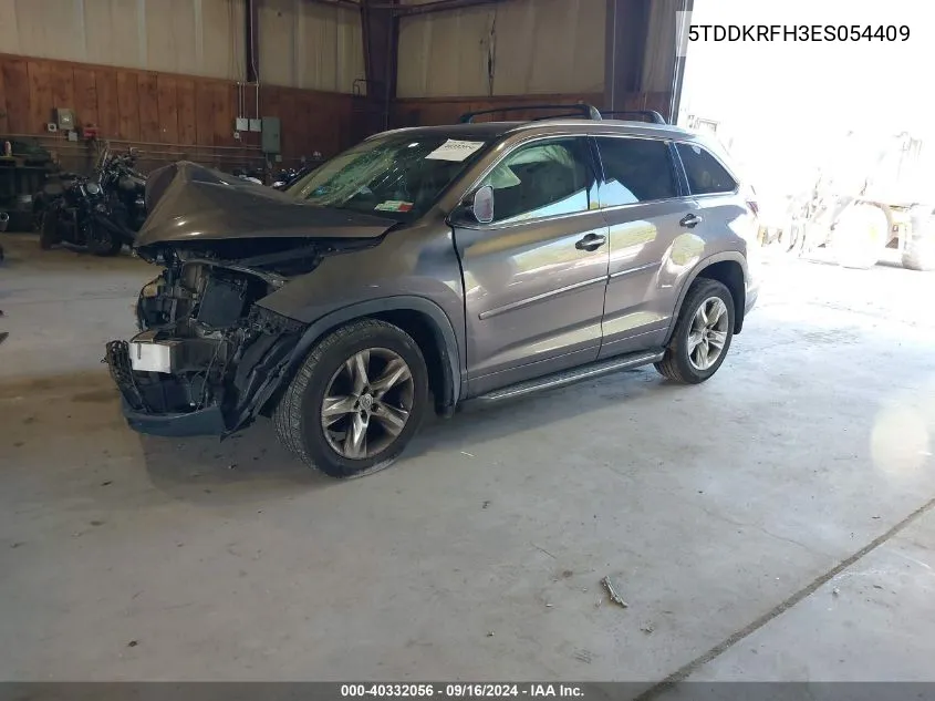 2014 Toyota Highlander Limited V6 VIN: 5TDDKRFH3ES054409 Lot: 40332056