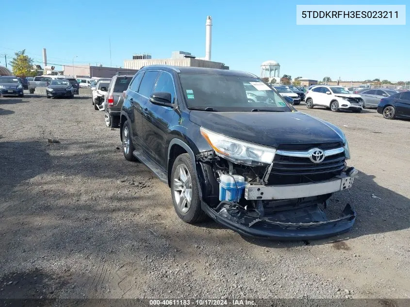 2014 Toyota Highlander Limited/Ltd Platnum VIN: 5TDDKRFH3ES023211 Lot: 40611183