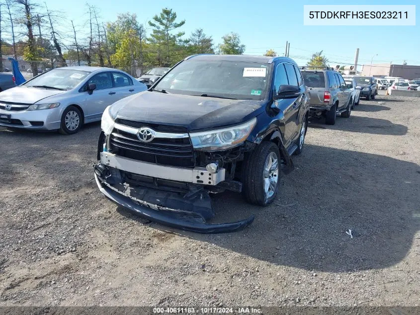 2014 Toyota Highlander Limited/Ltd Platnum VIN: 5TDDKRFH3ES023211 Lot: 40611183