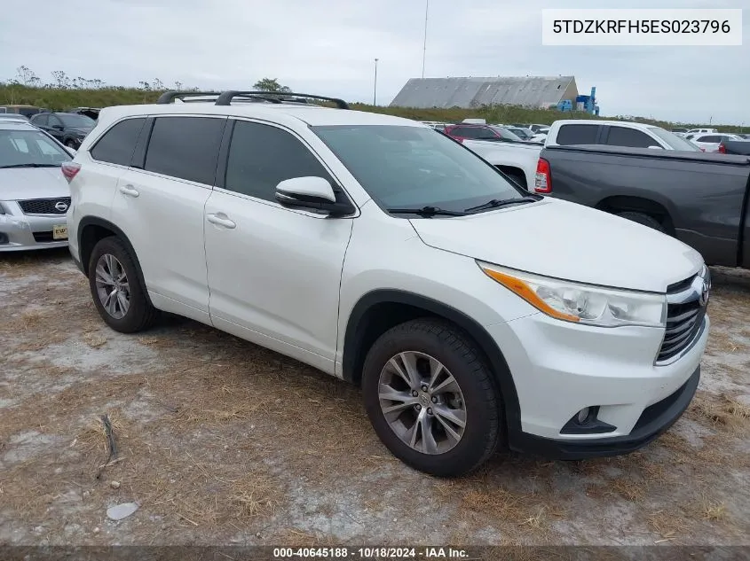 2014 Toyota Highlander Le Plus V6 VIN: 5TDZKRFH5ES023796 Lot: 40645188