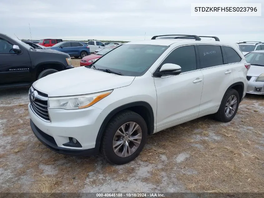 2014 Toyota Highlander Le Plus V6 VIN: 5TDZKRFH5ES023796 Lot: 40645188