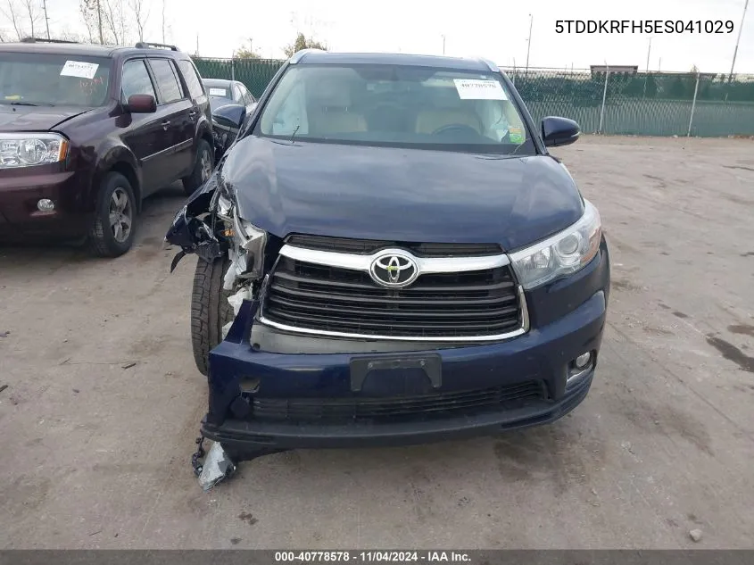 5TDDKRFH5ES041029 2014 Toyota Highlander Limited V6