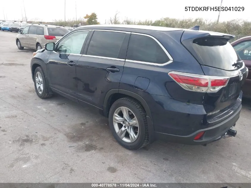 5TDDKRFH5ES041029 2014 Toyota Highlander Limited V6