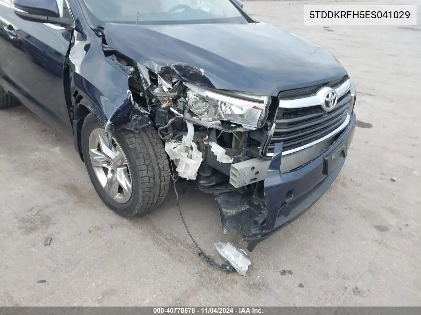 5TDDKRFH5ES041029 2014 Toyota Highlander Limited V6