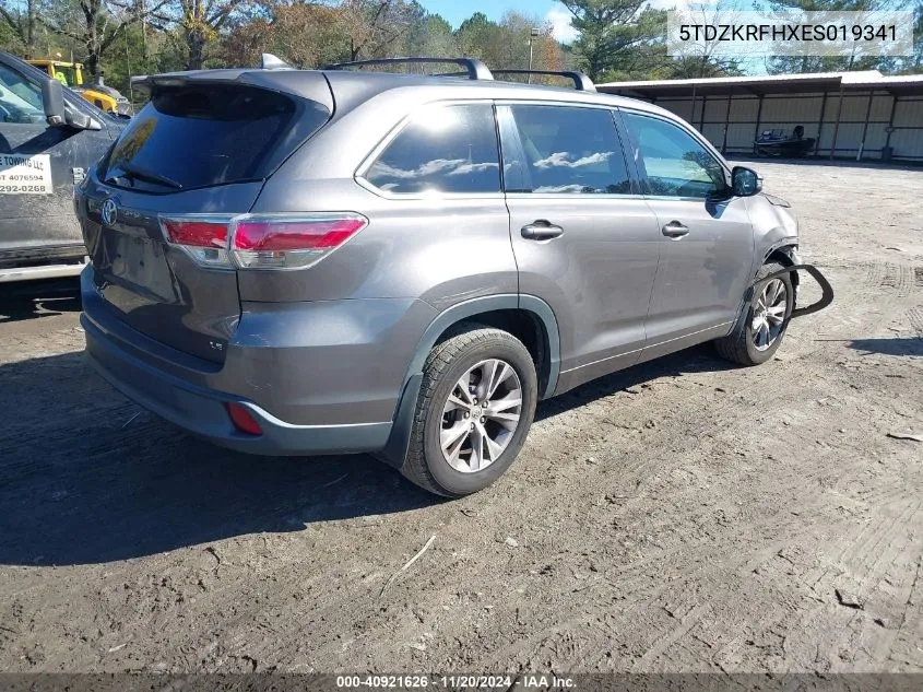 2014 Toyota Highlander Le Plus/Le Plus V6 VIN: 5TDZKRFHXES019341 Lot: 40921626