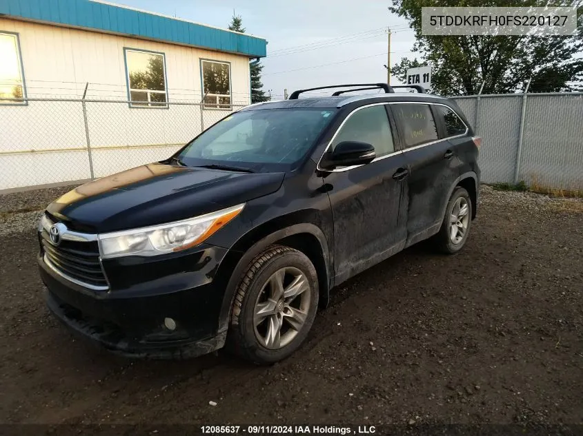 5TDDKRFH0FS220127 2015 Toyota Highlander Limited/Ltd Platinum