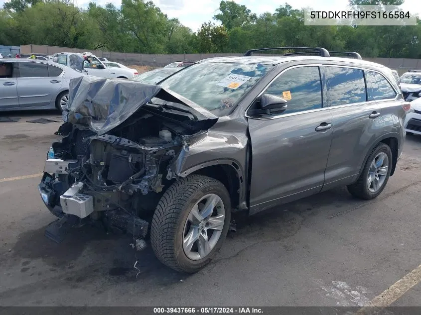 5TDDKRFH9FS166584 2015 Toyota Highlander Limited V6