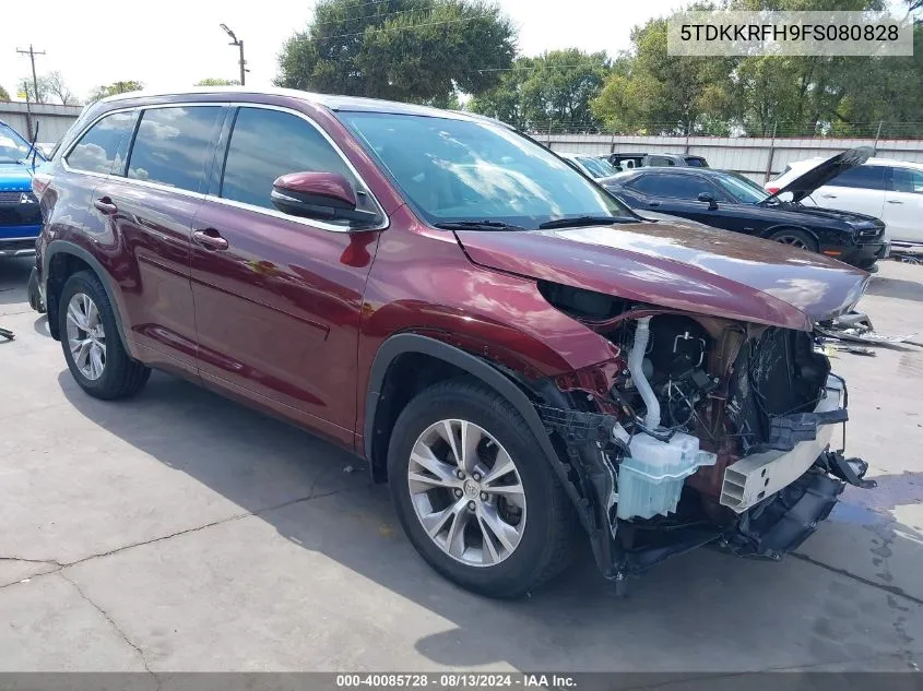 5TDKKRFH9FS080828 2015 Toyota Highlander Xle V6