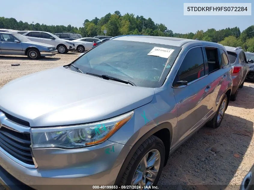 2015 Toyota Highlander Limited Platinum V6 VIN: 5TDDKRFH9FS072284 Lot: 40199853