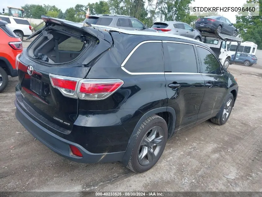 5TDDKRFH2FS096460 2015 Toyota Highlander Limited V6