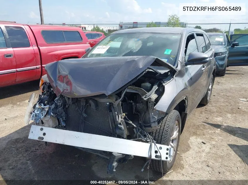 5TDZKRFH6FS065489 2015 Toyota Highlander Le/Le Plus