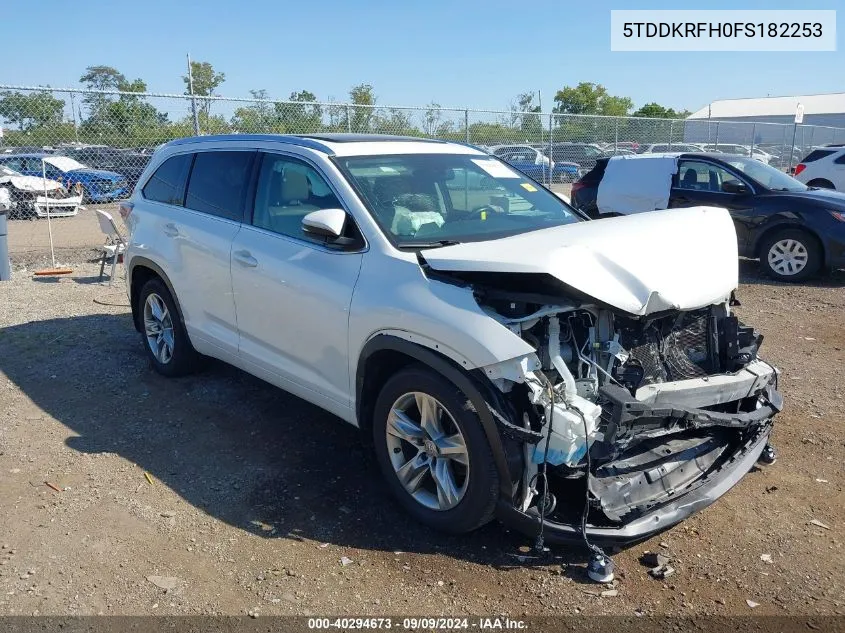 5TDDKRFH0FS182253 2015 Toyota Highlander Limited Platinum V6