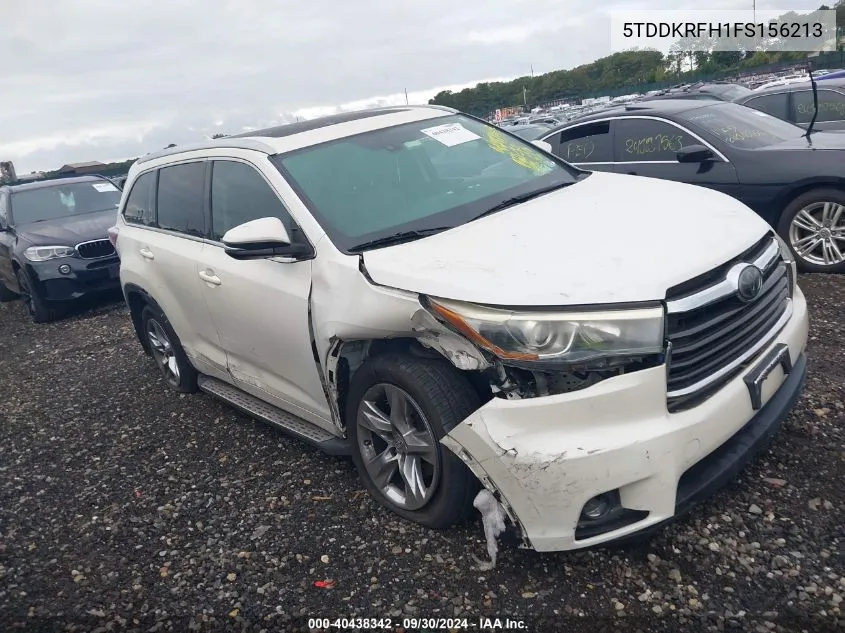 2015 Toyota Highlander Limited/Ltd Platinum VIN: 5TDDKRFH1FS156213 Lot: 40438342