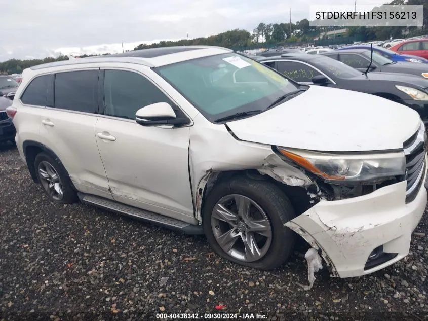 2015 Toyota Highlander Limited/Ltd Platinum VIN: 5TDDKRFH1FS156213 Lot: 40438342