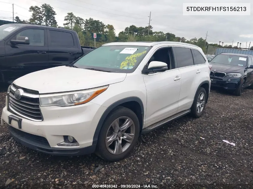 2015 Toyota Highlander Limited/Ltd Platinum VIN: 5TDDKRFH1FS156213 Lot: 40438342