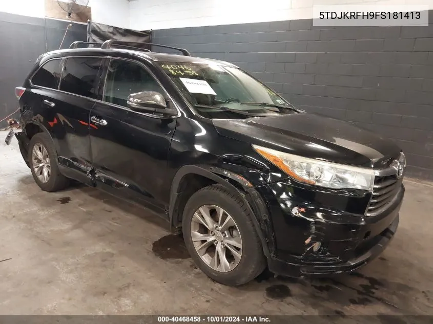 5TDJKRFH9FS181413 2015 Toyota Highlander Xle V6