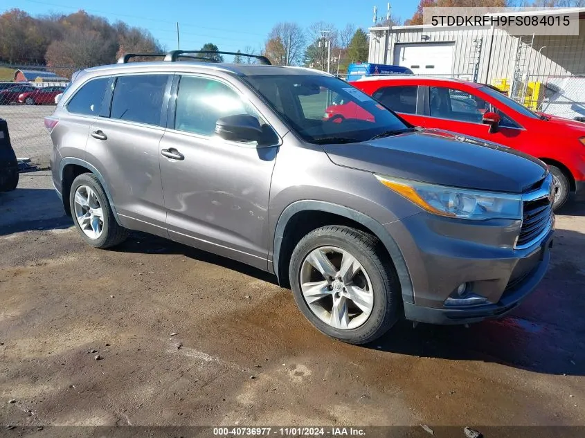 2015 Toyota Highlander Limited Platinum V6 VIN: 5TDDKRFH9FS084015 Lot: 40736977