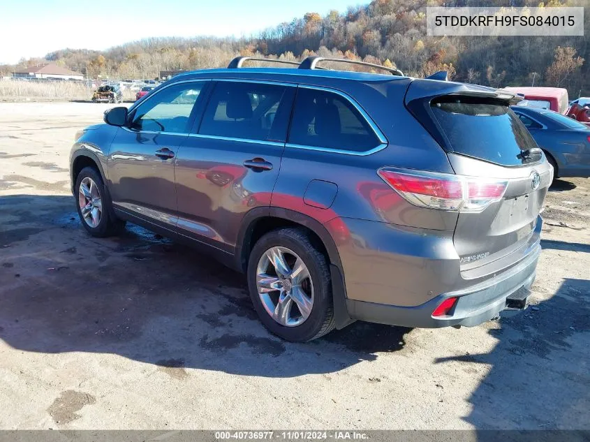 2015 Toyota Highlander Limited Platinum V6 VIN: 5TDDKRFH9FS084015 Lot: 40736977