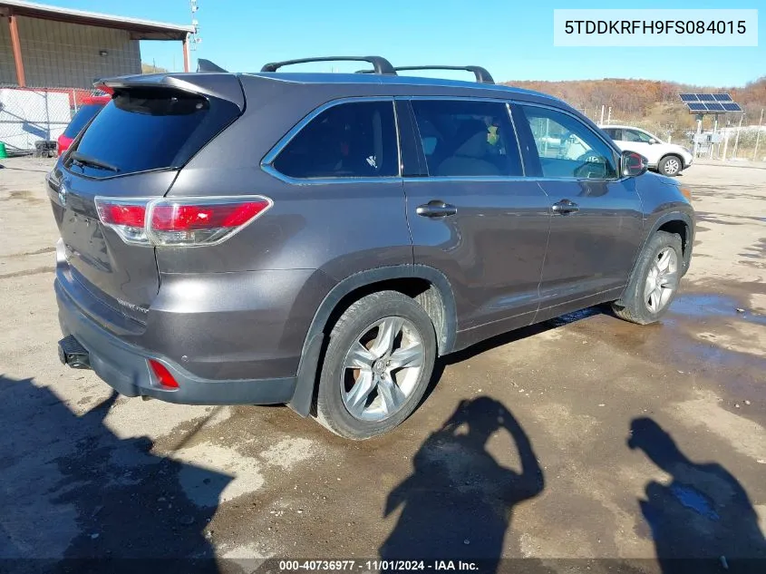 2015 Toyota Highlander Limited Platinum V6 VIN: 5TDDKRFH9FS084015 Lot: 40736977