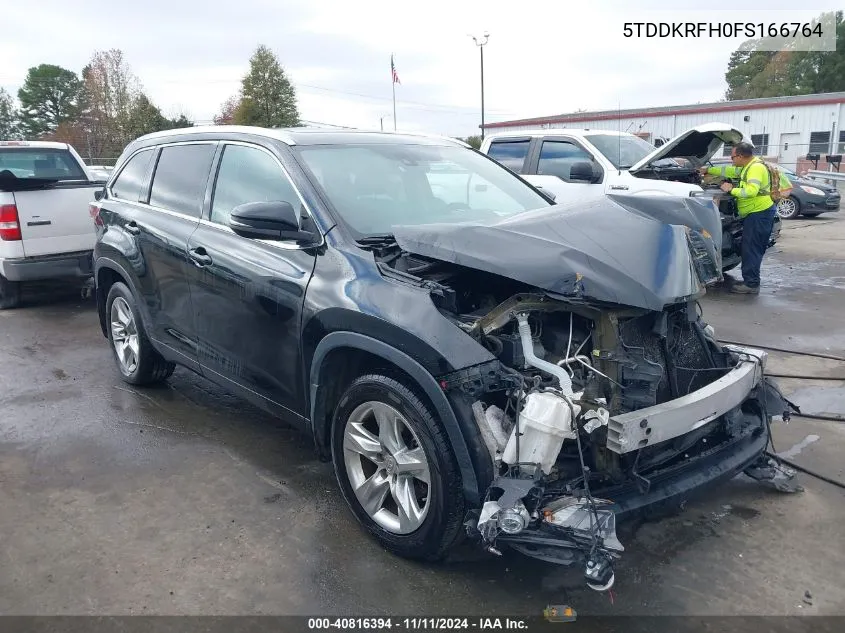 2015 Toyota Highlander Limited Platinum V6 VIN: 5TDDKRFH0FS166764 Lot: 40816394