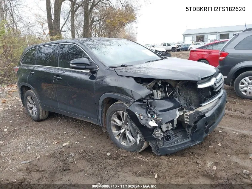 2015 Toyota Highlander Le Plus V6 VIN: 5TDBKRFH2FS182620 Lot: 40886713