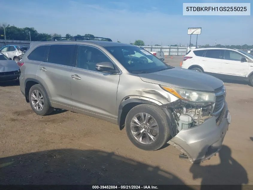 5TDBKRFH1GS255025 2016 Toyota Highlander Le Plus V6