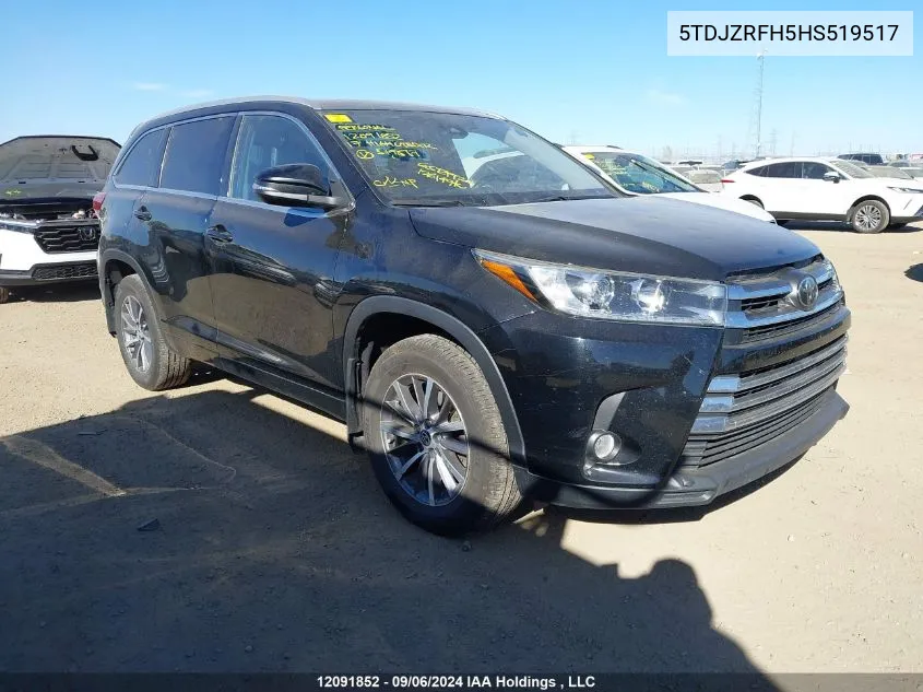 2017 Toyota Highlander Se/Xle VIN: 5TDJZRFH5HS519517 Lot: 12091852