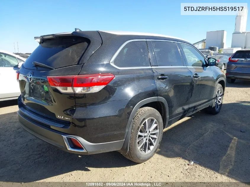 2017 Toyota Highlander Se/Xle VIN: 5TDJZRFH5HS519517 Lot: 12091852