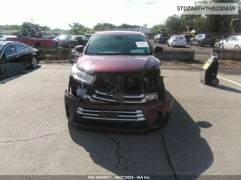 2017 Toyota Highlander Le VIN: 5TDZARFH1HS030459 Lot: 38888571