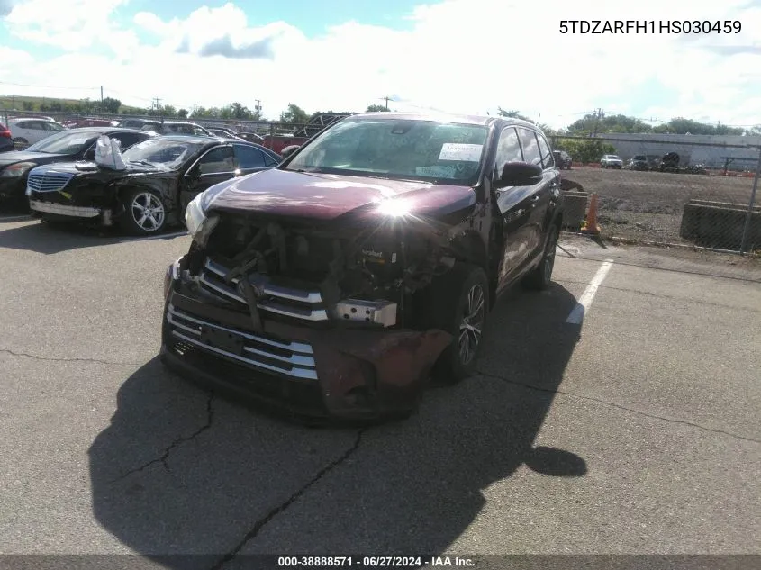 2017 Toyota Highlander Le VIN: 5TDZARFH1HS030459 Lot: 38888571