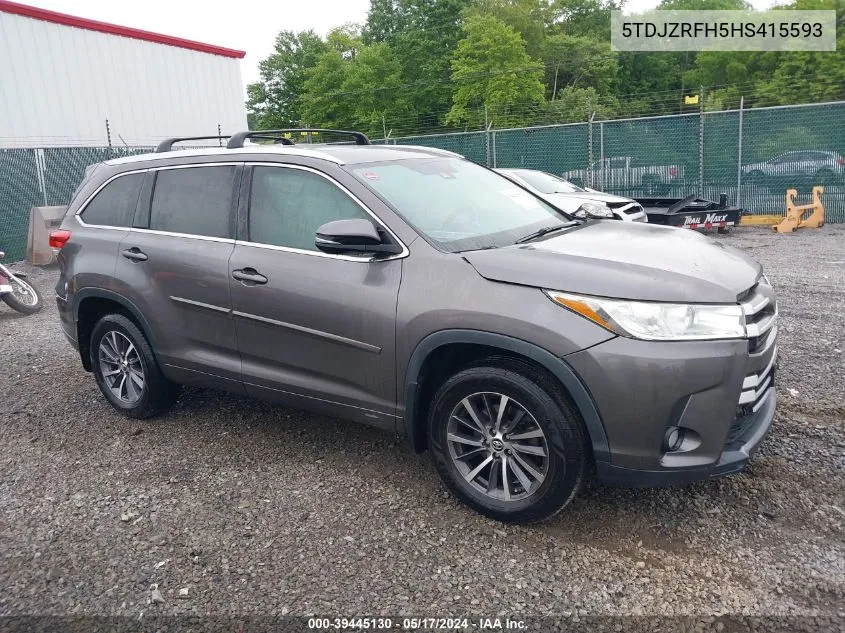 5TDJZRFH5HS415593 2017 Toyota Highlander Xle