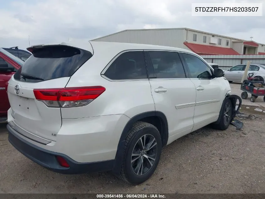 5TDZZRFH7HS203507 2017 Toyota Highlander Le Plus