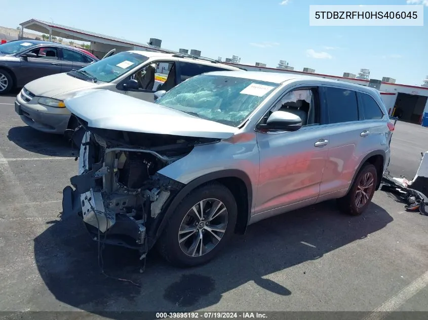 2017 Toyota Highlander Le Plus VIN: 5TDBZRFH0HS406045 Lot: 39895192