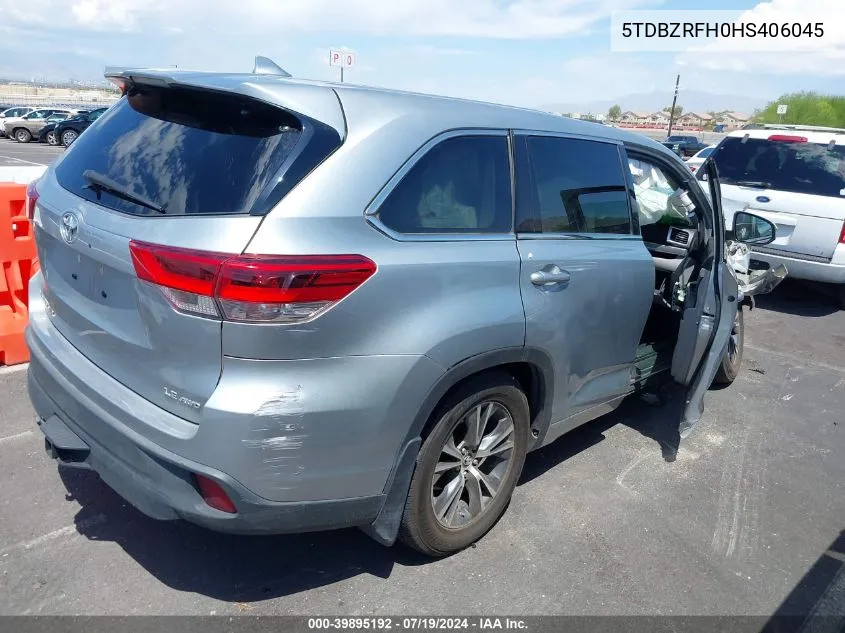 5TDBZRFH0HS406045 2017 Toyota Highlander Le Plus