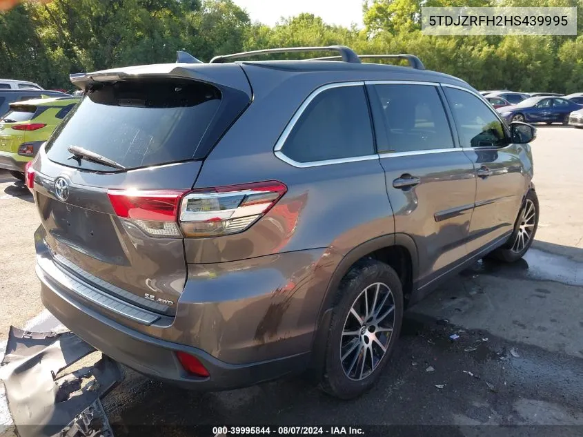 2017 Toyota Highlander Se VIN: 5TDJZRFH2HS439995 Lot: 39995844