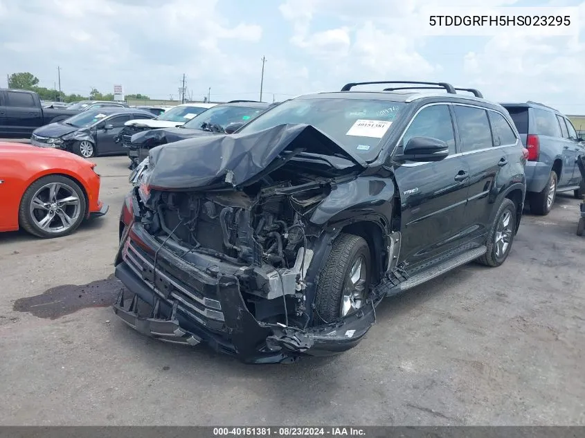 2017 Toyota Highlander Hybrid Limited Platinum VIN: 5TDDGRFH5HS023295 Lot: 40151381