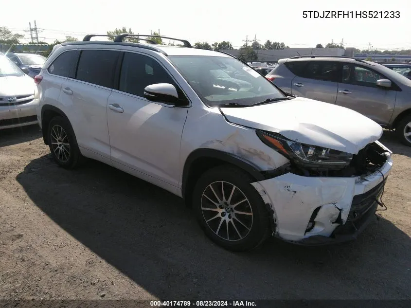 5TDJZRFH1HS521233 2017 Toyota Highlander Se