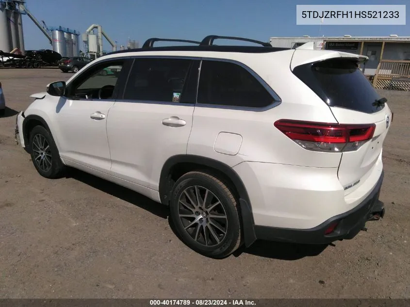 5TDJZRFH1HS521233 2017 Toyota Highlander Se