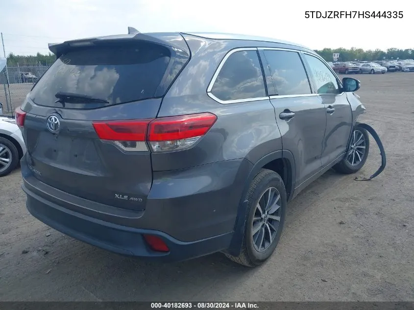 5TDJZRFH7HS444335 2017 Toyota Highlander Xle