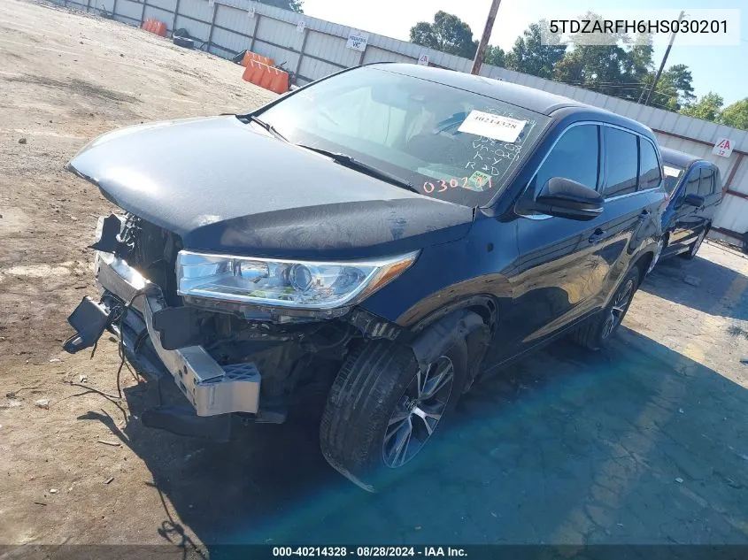 2017 Toyota Highlander Le VIN: 5TDZARFH6HS030201 Lot: 40214328