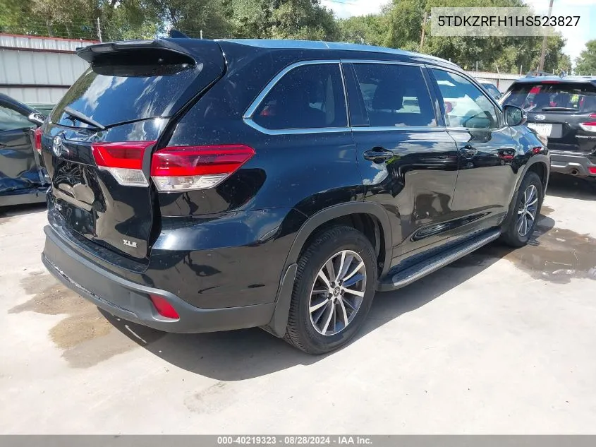 2017 Toyota Highlander Xle VIN: 5TDKZRFH1HS523827 Lot: 40219323