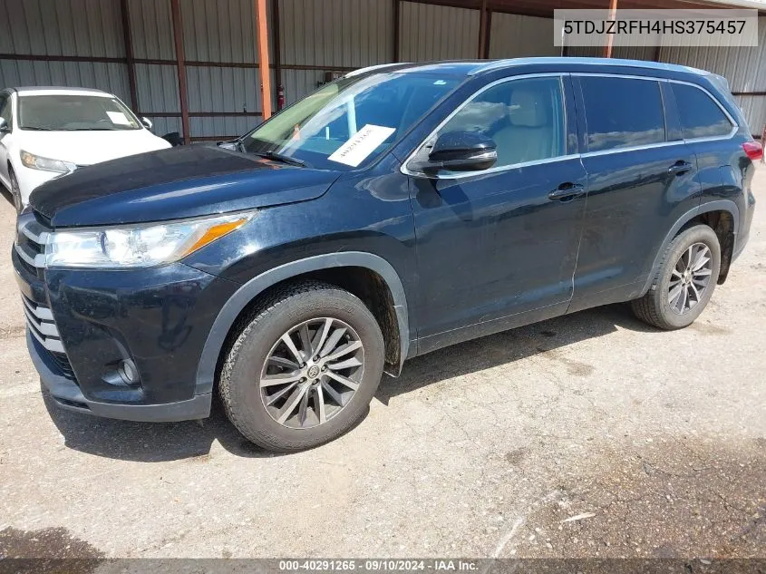 5TDJZRFH4HS375457 2017 Toyota Highlander Xle