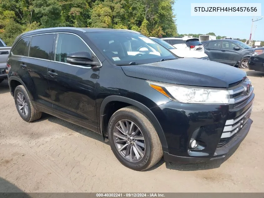 2017 Toyota Highlander Xle VIN: 5TDJZRFH4HS457656 Lot: 40302241