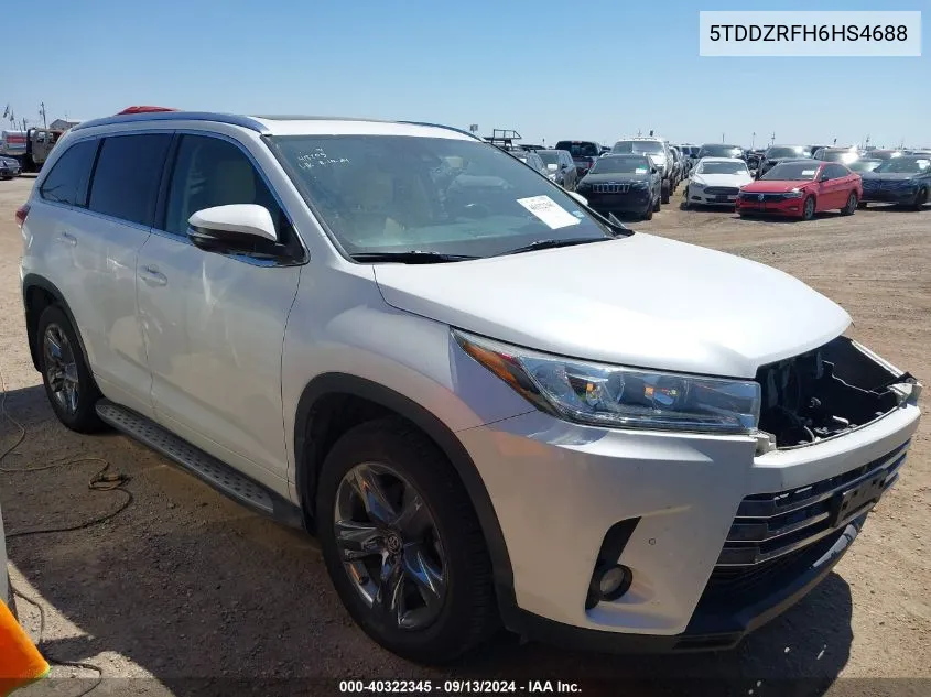 2017 Toyota Highlander Limited/Ltd Platinum VIN: 5TDDZRFH6HS4688 Lot: 40322345